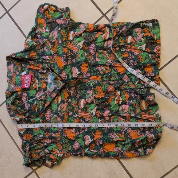 Big Bud Press Kitchen Collection Pantry Button-Up Short Sleeve Vegetable Size S - Picture 9 of 12